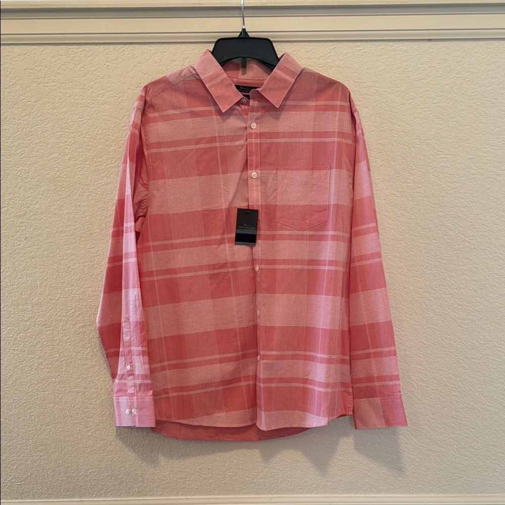 Marc Anthony Pink Casual Button Down Shirt